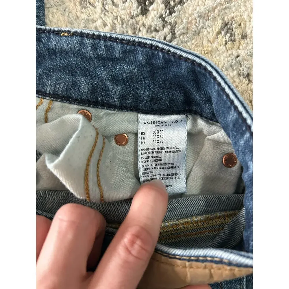 American Eagle Airflex Men’s Athletic Fit Denim Blue Jeans 30x30 Medium Wash